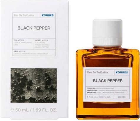 korres perfume black pepper|korres eau de toilette.